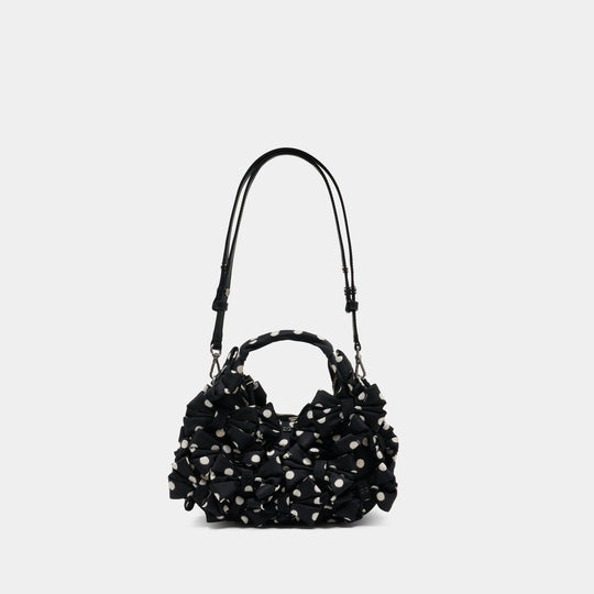 Sac À Main Hobo Mini Bow - Ganni - Nylon - Noir