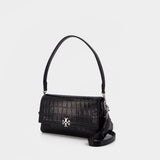 Sac Porté Épaule Charlie Small - Tory Burch - Cuir - Noir