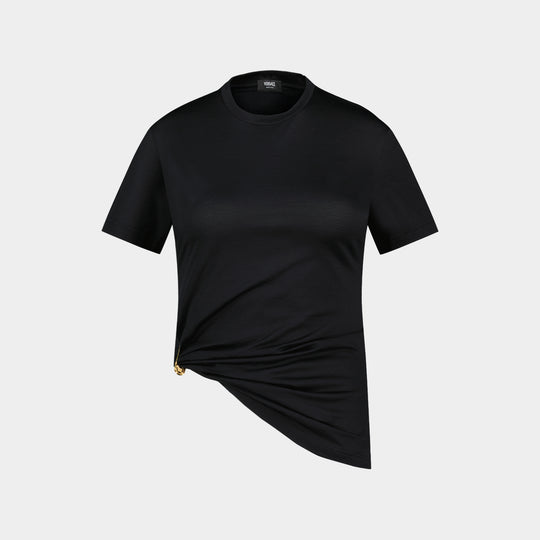 T Shirt Logo - Versace - Coton - Noir