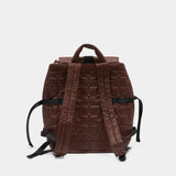 Sac À Dos Re Tech Quilted - Ganni - Synthétique - Marron