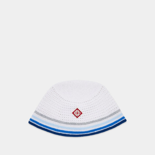 Bob Stripe Crochet - Casablanca - Coton - Blanc