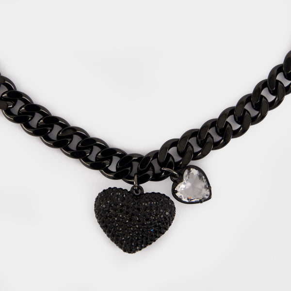 Collier Heart Balloon Pave - Marc Jacobs - Métal - Noir