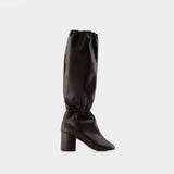Bottes - MM6 Maison Margiela - Synthétique - Marron Foncé