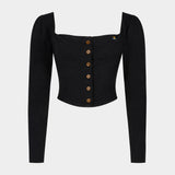 Cardigan Bea Corset  - Vivienne Westwood - Coton - Noir