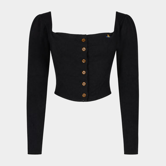 Cardigan Bea Corset  - Vivienne Westwood - Coton - Noir