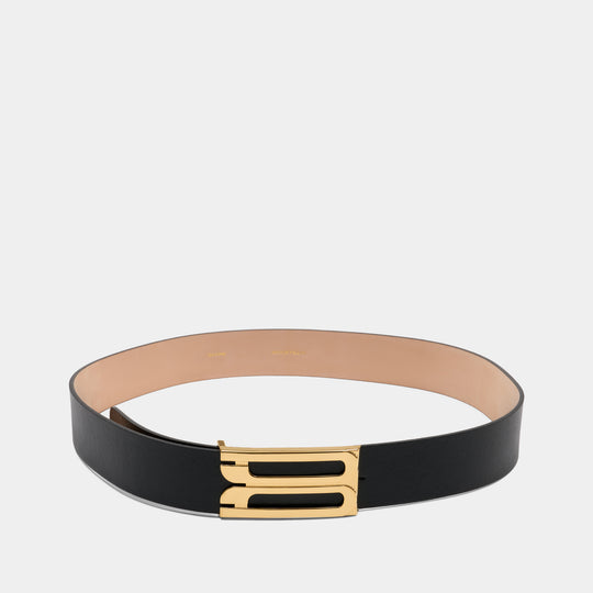 Ceinture Jumbo Frame - Victoria Beckham - Cuir - Noir