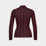 T-Shirt Moon Ls Highneck - Marine Serre - Synthétique - Rouge