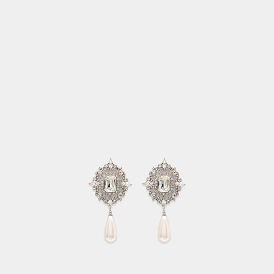 Boucles D'oreilles Pearl - SELF PORTRAIT - Synthétique - Argenté