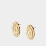 Boucles D'oreilles Pearl Shell - SELF PORTRAIT - Métal - Doré
