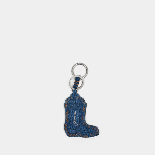 Porte-Clé Western Boot - Ganni - Coton - Bleu