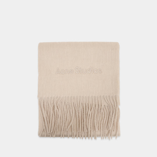 Écharpe À Logo - Acne Studios - Laine - Beige