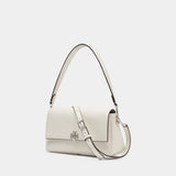Sac Porté Épaule Charlie Small - Tory Burch - Cuir - Blanc