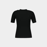 T-Shirt Ss - Courreges - Coton - Noir