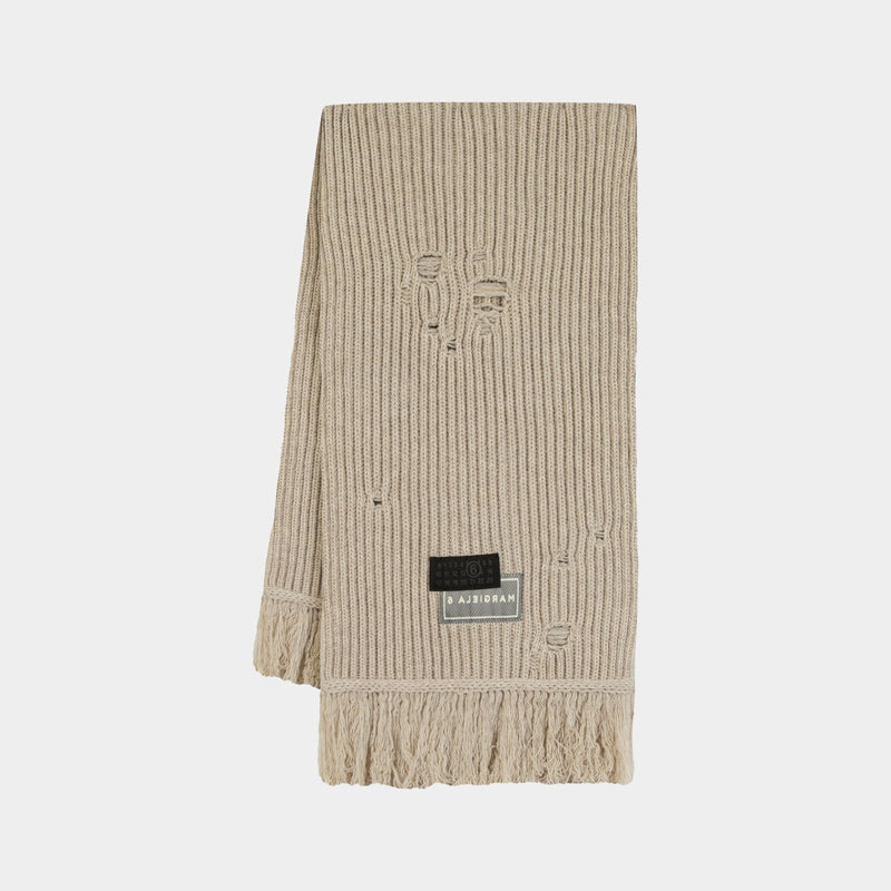 Écharpe - MM6 Maison Margiela - Laine - Beige