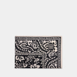 Écharpe Hankie Lace - TOTEME - Soie - Noir