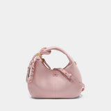 Sac À Main Hobo Mini Grained - Ganni - Synthétique - Rose