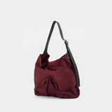 Sac Porté Épaule Angular - YOHJI YAMAMOTO - Nylon - Bordeaux