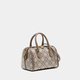 Sac De Voyage T-Monogram Petite Barrel - Tory Burch - Toile - Gris
