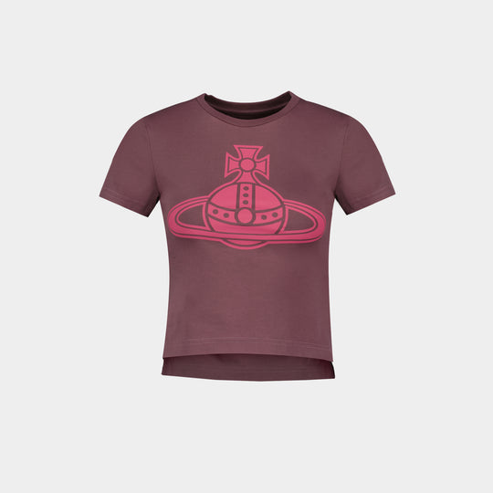 T Shirt Paris Orb Mini Peru' - Vivienne Westwood - Coton - Bordeaux