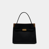 Sac Lee Radziwill Small Double - Tory Burch - Mouton Retourné - Noir