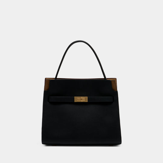 Sac Lee Radziwill Small Double - Tory Burch - Mouton Retourné - Noir