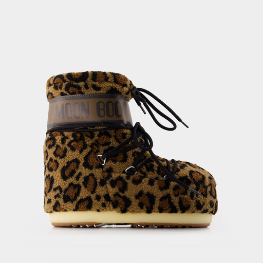 Bottines Icon Low - Moon Boot - Synthétique - Léopard