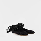 Ballerines The Logo Ribbon - Marc Jacobs - Synthétique - Noir