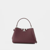 Sac À Main Eleanor Soft Mini Satchel - Tory Burch - Cuir - Bordeaux