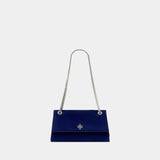 Sac Porté Épaule Kira Turnlock - Tory Burch - Cuir - Bleu