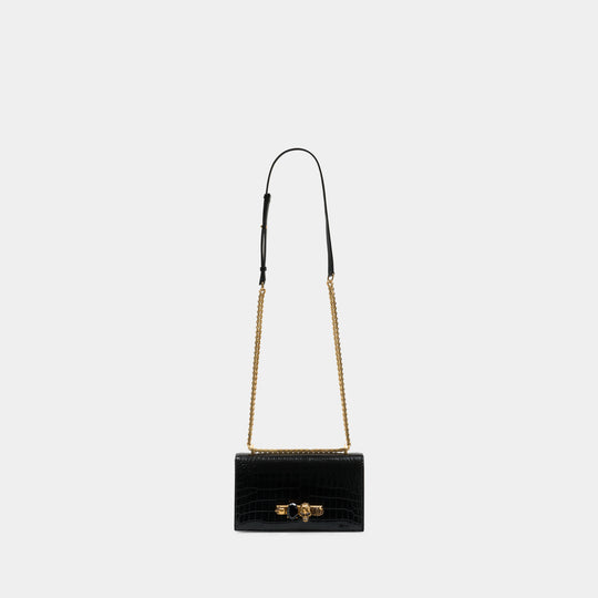 Sac À Bandoulière Jewelled Satchel - Alexander McQueen - Cuir - Noir
