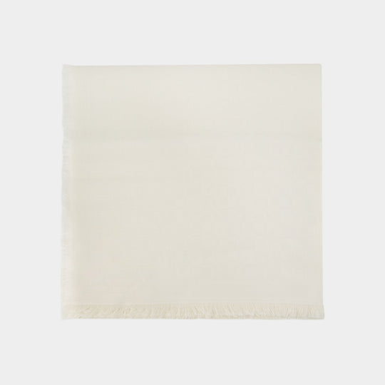 Écharpe Large Square 140x140 - Kenzo - Soie - Blanc