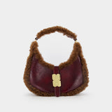 Sac À Main Kat Small Piping - Ganni - Synthétique - Bordeaux