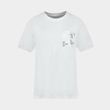 T-Shirt Doves Pocket - 3.PARADIS - Coton - Blanc