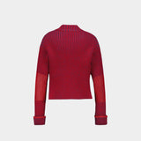 Knitwear Sapa Knit W Zip Cardigan - RAINS - Synthétique - Rouge