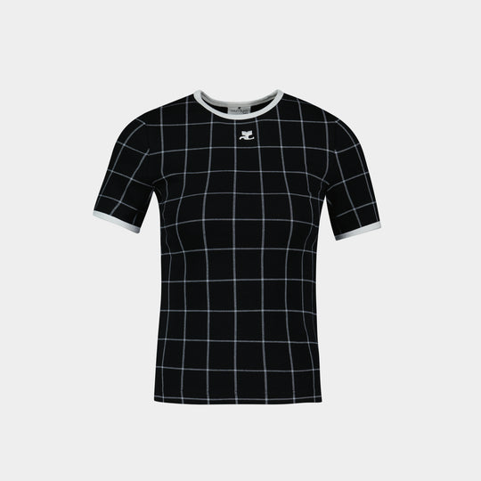T-Shirt Signature Contrast - Courreges - Coton - Multi