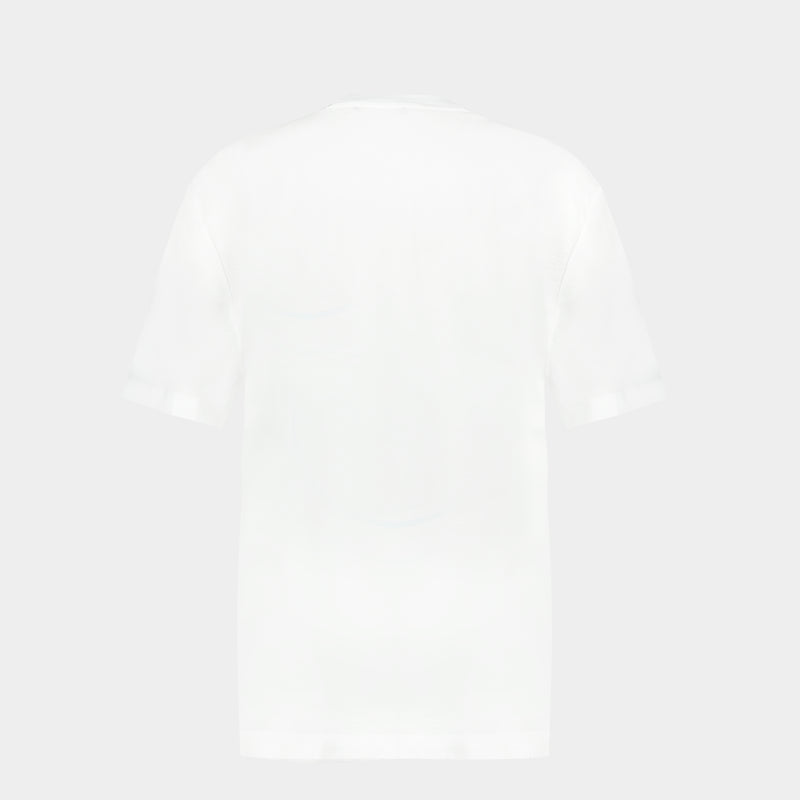 T Shirt Theater Crest - Versace - Coton - Blanc