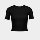 T-Shirt Buckle - Courreges - Viscose - Noir