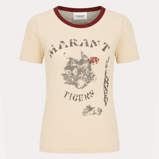 T-Shirt Kiliann - Isabel Marant - Lin - Beige