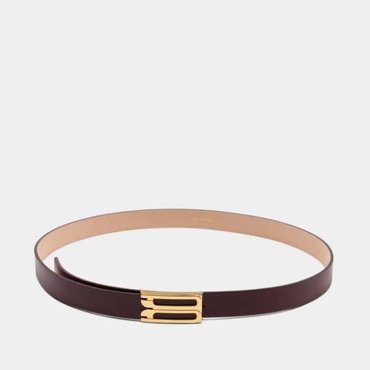 Ceinture Regular Frame - Victoria Beckham - Cuir - Bordeaux