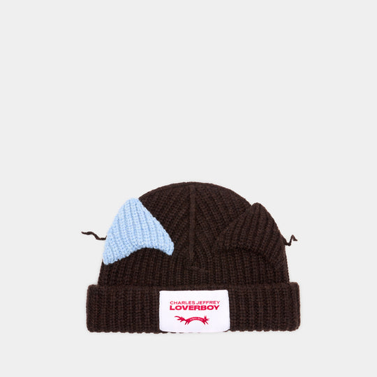 Bonnet Chunky Ears - Charles Jeffrey Loverboy - Laine - Marron