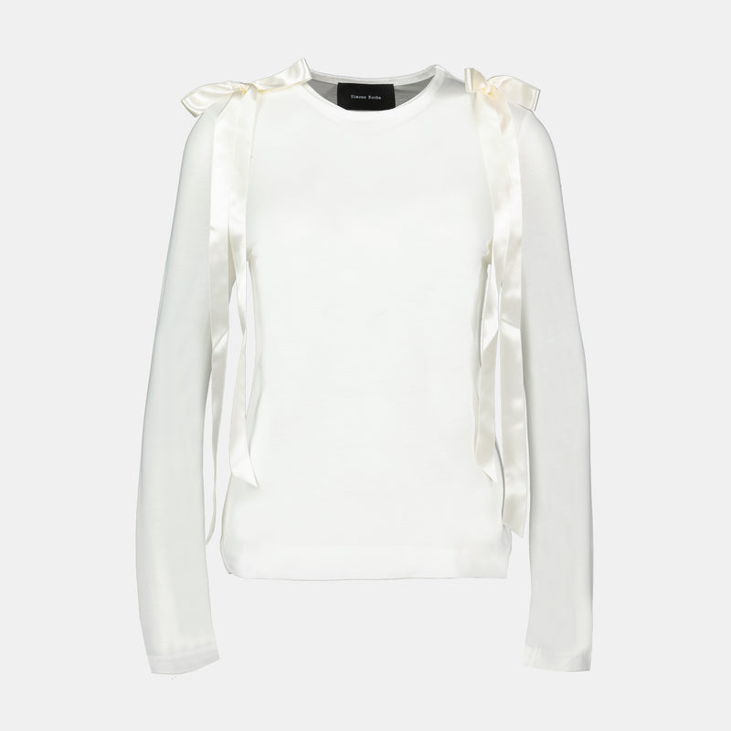 T-Shirt Bow Tail - Simone Rocha - Synthétique - Blanc
