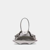 Sac Porté Épaule Manta - Alexander McQueen - Cuir - Argenté