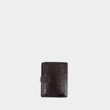 Porte Carte Slim - Ganni - Synthétique - Marron