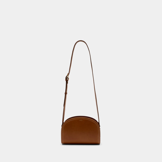 Sac À Bandoulière Demi Lune - A.P.C. - Cuir - Marron