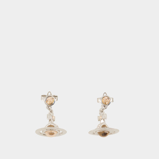 Boucles D'oreilles New Petite Orb - Vivienne Westwood - Métal - Argenté