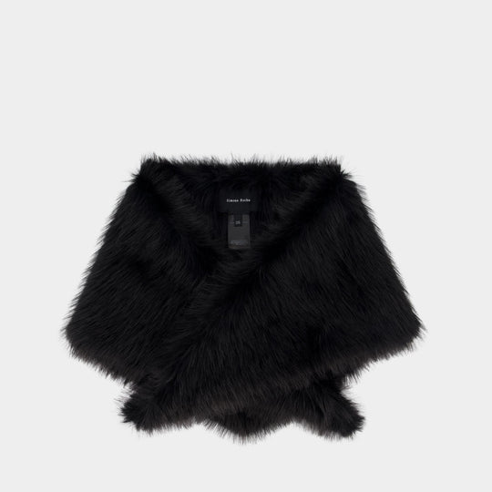 Écharpe Neckerchief - Simone Rocha - Fausse Fourrure - Noir
