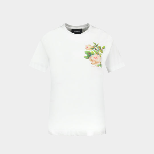 T-Shirt Rose Banquet - Simone Rocha - Coton - Blanc