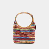 Sac Porté Épaule Large Weave Straw Brooklyn 28 - Coach - Cuir - Multi