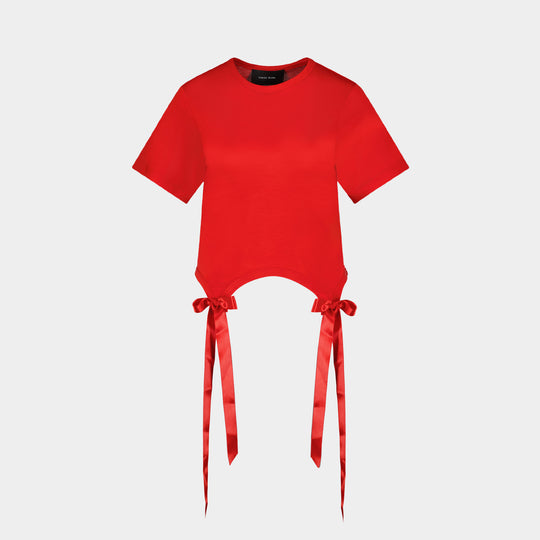 T-Shirt Bow Tails - Simone Rocha - Synthétique - Rouge