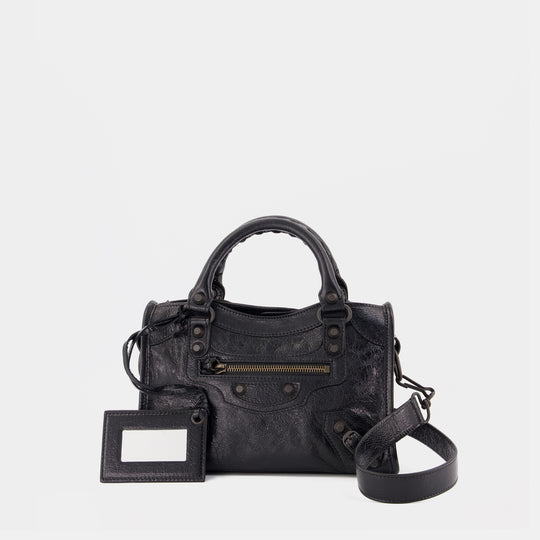 Sac Porté Épaule Le City East West - Balenciaga - Cuir - Noir